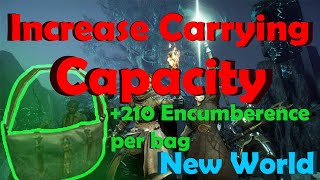 New World  Increasing Carrying Capacity Guide  Bag Space  2021 [upl. by Badr]