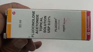 Flucort Skin Lotion  Fluocinolone Acetonide 001 Topical Solution  Flucort Lotion Uses Hindi [upl. by Spense]