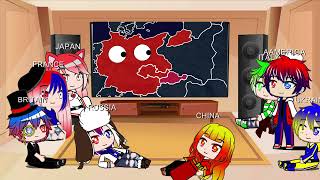 COUNTRYHUMANS REACT TO OVERSIMPLIFIED WW2 PT 1 [upl. by Breen]