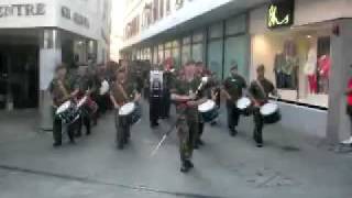 The Band amp Drums of the Royal Gibraltar Regiment  Mechanized Infantry [upl. by Caughey670]