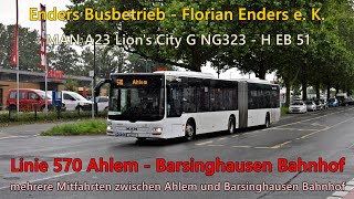 Sound Bus MAN A23 Lions City G NG323 von Enders Busbetrieb  H EB 51 Voith [upl. by Georgianne]