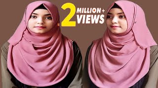 জর্জেট হিজাব পরার সহজ উপায়  Full Coverage Hijab Style  BLOSSOM BEAUTY [upl. by Eerol887]