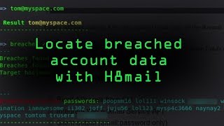 Locate Breached Account Data with H8mail Tutorial [upl. by Novahc463]