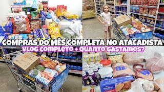 COMPRAS DO MÊS NO ATACADISTA  QUANTO GASTEI  MOSTREI TUDO  VLOG NO MERCADO  TENDA ATACADO [upl. by Aiciram613]