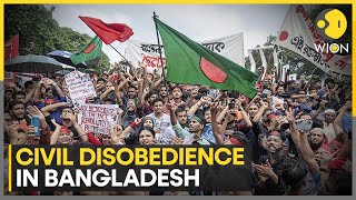 Bangladesh students call for nationwide civil disobedience  Latest English News  WION [upl. by Enyrat]