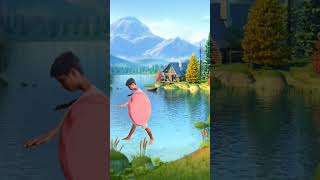 Water transport log gardan magic video shortsfeed shortvideo short funny cartoon [upl. by Kapoor]