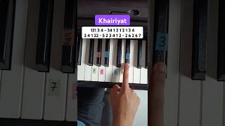 Khairiyat Song 🔥 Easy Piano Tutorial 🎵😱 [upl. by Sokil421]