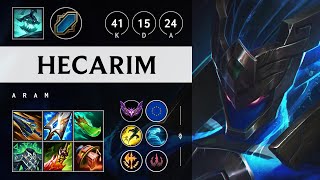 Hecarim ARAM Quadra Kill Dominating  EUW Master Patch 1421 [upl. by Sidnee613]