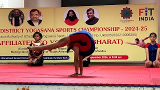 Uttarakhand district yogasan championship Part 2 age category 1014 Patanjali ke student yoga [upl. by Nagyam445]