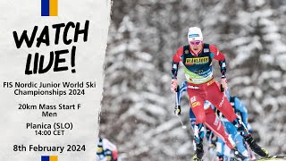 LIVE U23 FIS Nordic Junior World Ski Championships 2024  20KM Mass Start F Men [upl. by Krasner476]