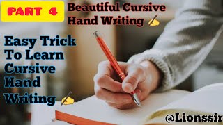 beautiful cursive writing in the 4th part viral education youtube video beautifulwriting [upl. by Nedap]