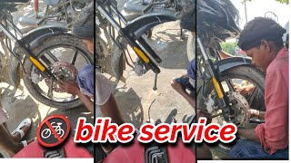 pulsar bike service front wheel  bike service kaise kare [upl. by Yssep]