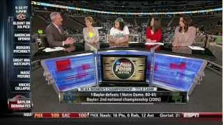 2012  Part 2  ESPN highlights of the Baylor Lady Bears basketball national championship [upl. by Nerraw]