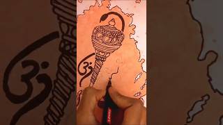 🙏Make hanuman Gadha  easy drawing make of gadha  gadha drawing shorts viralshorts [upl. by Attenyl]