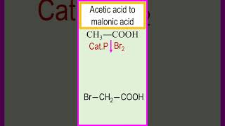 Aliphatic transformation aceticCH3COOH acid to malonic acidHOOCCH2COOH chemistry [upl. by Piers803]