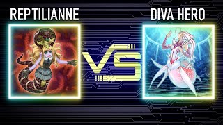 Reptilianne vs Diva Hero  4FUN  Edison Format  Dueling Book [upl. by Avot]