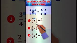 Multiplicación de fracciones homogéneas y heterogéneas  Multiplicación de fracciones fracciones [upl. by Esac]