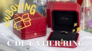 UNBOXING Cartier  C De Catier wedding band [upl. by Tnek]