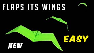 flapping wings paper plane  How To Make a paper airplane fly like a bat Easy Tutorial [upl. by Airlie]