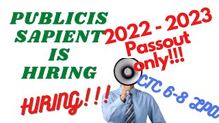 Hiring Publicis Sapient is hiring Alert [upl. by Lia598]