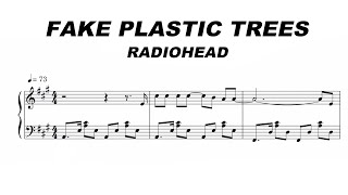 Radiohead  Fake Plastic Trees Sheet Music [upl. by Nilerual]