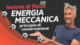 lezione di fisica su ENERGIA MECCANICA e PRINCIPIO DI CONSERVAZIONE dellenergia [upl. by Aneeg648]