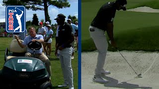 Sahith Theegalas selfimposed penalty at TOUR Championship [upl. by Weatherley499]