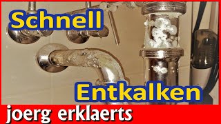 👍Entkalken ganz einfach Wasserhahn  Duschkopf  Siphon entkalken Tutorial No313 [upl. by Eenaj]