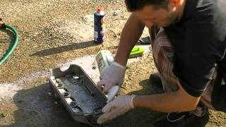 Honda civic hatchback 92 Valve adjustment Cover engine paint [upl. by Lorusso626]