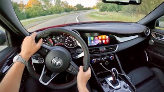 2023 Alfa Romeo Giulia Estrema  POV Review [upl. by Vaden]