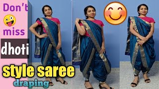 Dhoti style saree drapinghow to drape Dhoti style saree in Tamil [upl. by Ecyoj99]