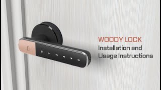 Digital door lock that protects privacy WOODY LOCK installation video [upl. by Dela298]