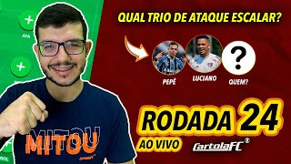 LIVE DICAS PARA MITAR NA 24 RODADA  CARTOLA FC 2020  VOU TE MOSTRAR O MELHOR ATAQUE PRA A RODADA [upl. by Cherice]