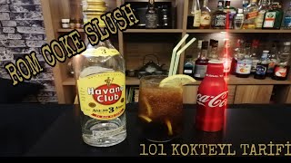 YÜKSEK ALKOLLÜ KOKTEYL TARİFLERİ  ROM COKE SLUSH [upl. by Bremen388]