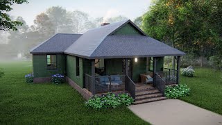 8 x 12 m  27 ft x 42 ft  Gorgeous Small House  2 Bedroooms [upl. by Lefty]