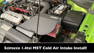 MST Cold Air Intake Kit Install for Volkswagen Scirocco 14TSI  TURBO FLUTTER [upl. by Ricoriki]