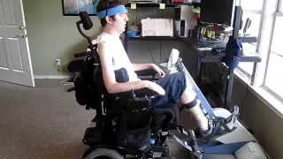 QUADRIPLEGIC RIDES EXERCISE BIKE INCREDIBLE RT 300 cycle [upl. by Hadias]