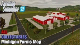 FS22 Michigan Farm Map  Earn extra money  All 110 Collectables [upl. by Ibbob]