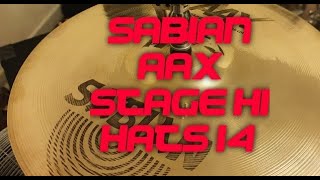 Sabian 14quot AAX Stage Hi Hat CymbalsSabian used 14quot AAX Stage [upl. by Alaunnoif998]