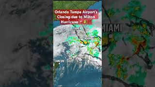 Orlando Tampa Airports closing due to Milton Hurricane 🚨florida tampa orlando floridays travel [upl. by Okihcim]