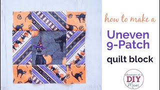 Uneven Nine Patch Quilt Block [upl. by Machutte]