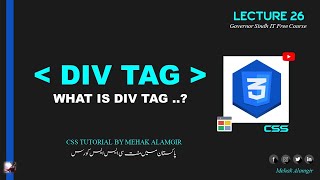 Div tag  How to use Div Tag in HTML and CSS [upl. by Hayila511]