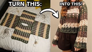 Crochet Mesh Sweater Top Tutorial I Brunaticality Crochet [upl. by Atnaloj]