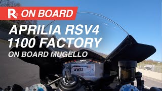 Aprilia RSV4 1100 Factory On Board Mugello  320 kmh [upl. by Anelegna]