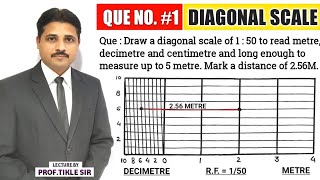 HOW TO DRAW DIAGONAL SCALE QUENO1  UNIT  ENGINEERING SCALE TIKLESACADEMYOFMATHS [upl. by Ahsotan]