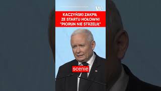 Kaczyński zadrwił ze startu Hołowni quotPiorun nie strzeliłquot [upl. by Eadwina]