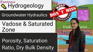 Groundwater Hydraulics Saturated amp Unsaturated VadosePorosity Hydrogeology [upl. by Anoi]