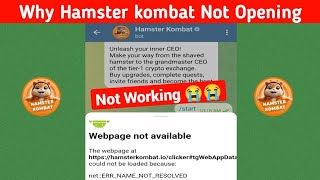 How to Fix Hamster Kombat Not Opening 2024  Hamster Kombat Webpage Not Available [upl. by Lilia]