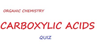 Carboxylic acids  IGCSE  MCQs [upl. by Diraf]