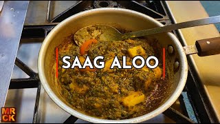 Saag Aloo being cooked at East Takeaway  Misty Ricardos Curry Kitchen [upl. by Maitilde]